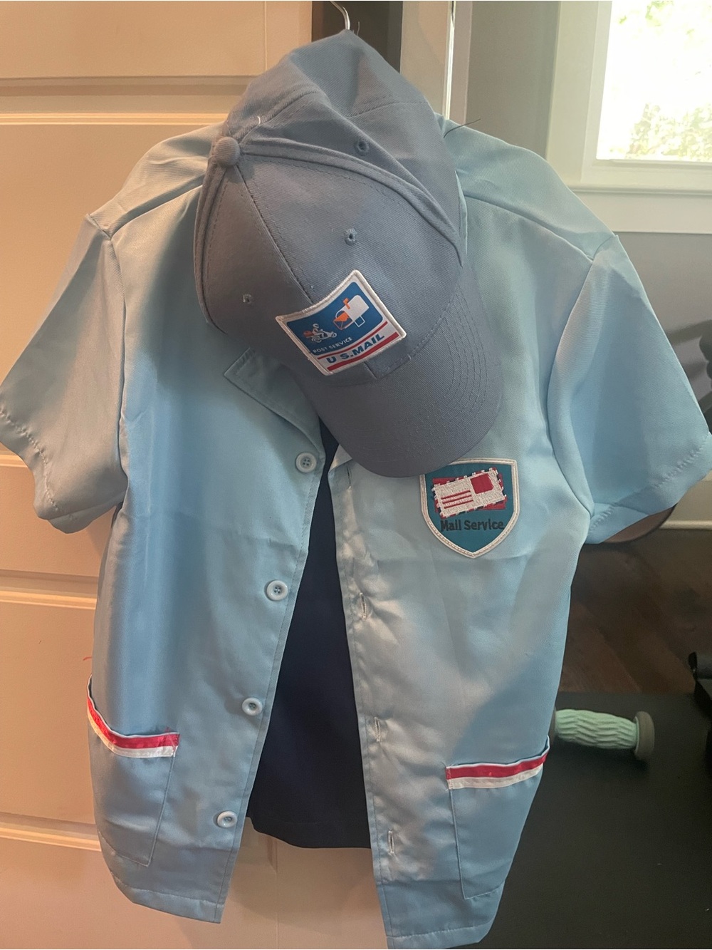 U.S. Mail Light Blue Postal Jacket with Matching Cap